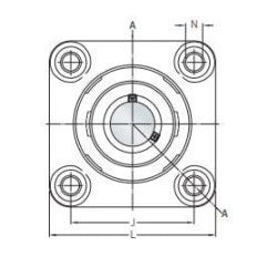 Korpuso blokas SKF Foodline Inch F4BC100CPSS
