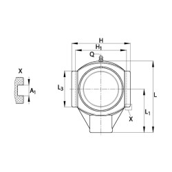 Plastikinis guolio dangtelis KLU RTUEY25TVVA