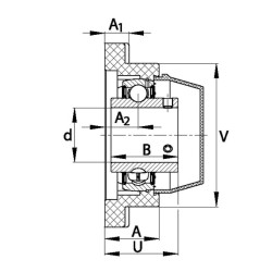 Plastikinis guolio dangtelis KLF RCJY25TVVA