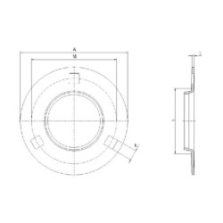 Plieninis guolio pusinis guolis MSB FLAN40MSB