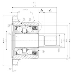 Akėčių disko stebulės guolio mazgas F67327004TILL