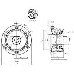 Akėčių disko stebulės guolio mazgas AHU34120B01
