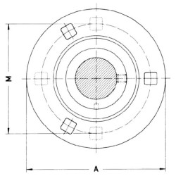 Flanšo guolio plokštė, apvali, komplektuojama RA17