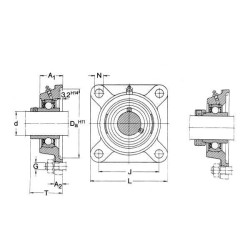 Korpuso blokas FY SKF FY25WFSKF