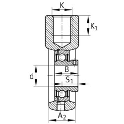 Pilnas spaustuko guolis PHEY45