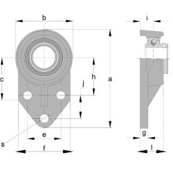 Guolių mazgas UCFB206H