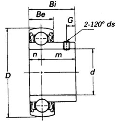 Guolio įdėklas 1" / 25,4x52x15mm SB20516