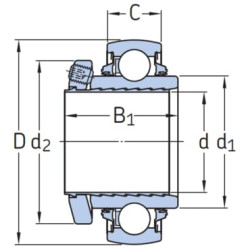 Užspaudžiamasis guolis 7500YSPAG206