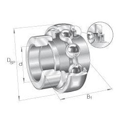 Guolio įdėklas 50x90x22mm INA/FAG GE50KLLB