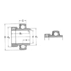Guolio įdėklas 30x62x18mm SKF YEL2062RFSKF