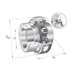 Guolio įdėklas 50x110x29mm INA/FAG GNE50KRRB