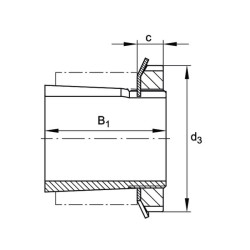 Guolio įdėklas 25x62x19mm INA/FAG UK206