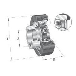 Guolio įdėklas 25x65.1x25.4mm INA/FAG RCSMB2565FA106