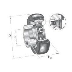 Guolio įdėklas 35x80.2x24mm INA/FAG RABRB3580FA106
