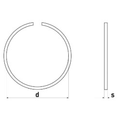 Užspaudžiamas žiedas, išorinis 47x1,2 mm, DIN5417, spyruoklinis plienas, INA/FAG SP47