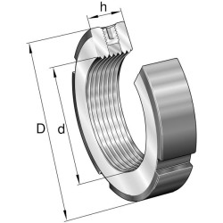 Užrakinimo veržlė M5 plienas INA/FAG ZM20