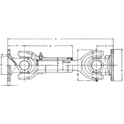 Kardaninis velenas 04-100-010 L285 EDS041000285E