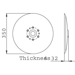 Disko skersmuo  350 mm, Accord AC497955