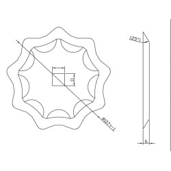 Pjovimo diskas 110x6mm 11x11 Z8 70397N