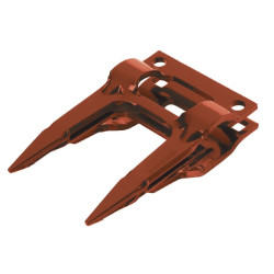 Dvigubas pirštas, 14 mm, raudonas (10) 1650102