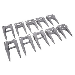 Dvigubas pirštas, 17 mm, pilkas (10) 1650202