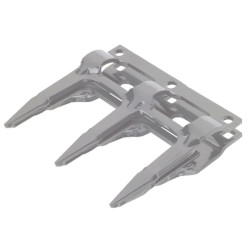 Pirštas trigubas, 17 mm, pilkas 1650501