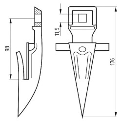Pjovimo juosta, vieno piršto 3025522182M1