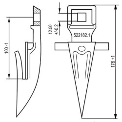 Vieno piršto 3 colių K6S 0005221821KR