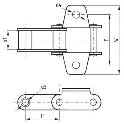 Įsiurbimo elevatoriaus grandinė, šoninė 8,3 mm, (5 m) 30453155022160M1