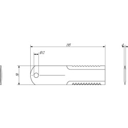 Šiaudų smulkintuvo peilis 600256N