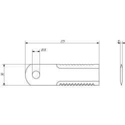 Dantytas smulkinimo peilis 5 mm 281406CH