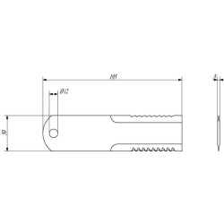 Dantytas smulkintuvo peilis 600310Z