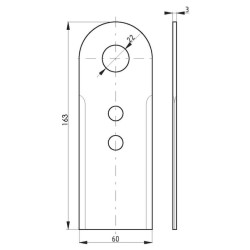 Šiaudų smulkintuvo peilis 30205961700020