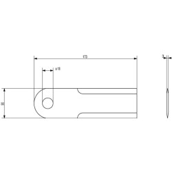 Pjaustymo peilis 3 mm 281400N