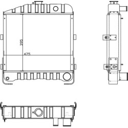 Case - IH 840 1328723C91N Radiator Case – IH