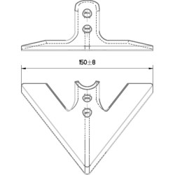 Anties kojos formos kaltelis 150x6 CP100307
