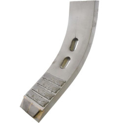 Kultivatoriaus kaltelis 382x100x20 mm, grūdintas, lenktas, 2 skylės CP704CN