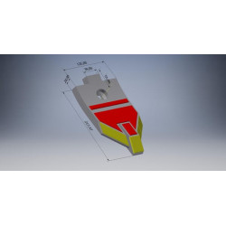 Kultivatoriaus kaltelis 240x120x10 mm, grūdintas, lenktas, 1 skylė, tinka Kerner 92281CN