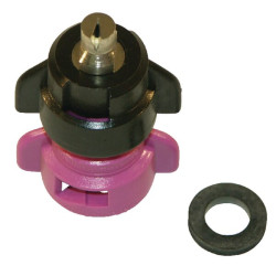 Oro įpurškimo necentrinis antgalis TDOC 80° 025 violetinis žalvaris Agrotop TDOC80025