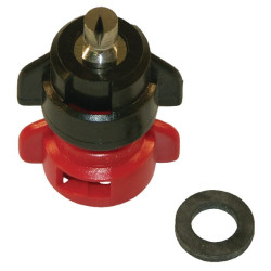 Oro įpurškimo necentrinis antgalis TDOC 80° 04, raudonas žalvaris, Agrotop TDOC8004