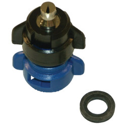 Oro įpurškimo necentrinis antgalis TDOC 80° 03 mėlynas žalvaris Agrotop TDOC8003