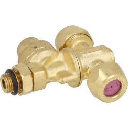 Dvigubas žalvarinis antgalio laikiklis 1,0/1,2 F20002A