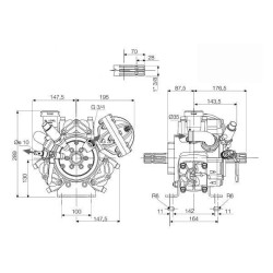 Aukšto slėgio siurblio stūmoklinė diafragma APS71 MM 60920020