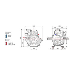Aukšto slėgio siurblio stūmoklinė diafragma APS 51 MM 60900020