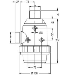 Siurbimo filtras 2"M 220 l/min 50 tinklelio 8091001