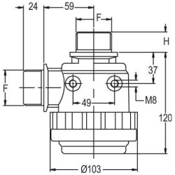 Siurbimo filtras 1 1/4"M 60 l/min 32 tinkleliai 8072000
