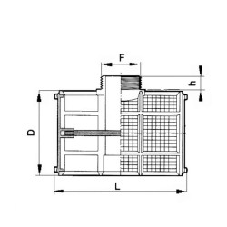 Bako siurbimo filtras x 2"M 304371