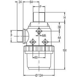 Siurbimo filtras 1 1/4"M 120 l/min 50 akių 8075001