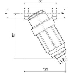Įmontuojamas filtras 1/2 colio 110 l/min. 50 akių, 50 barų 004610