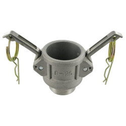 Camlock Type B 1 1/4" išorinis sriegis aliuminio HCN100BAL032